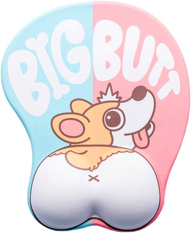 Cute Corgi Dog Butt Anime Mouse Pad with Wrist Support