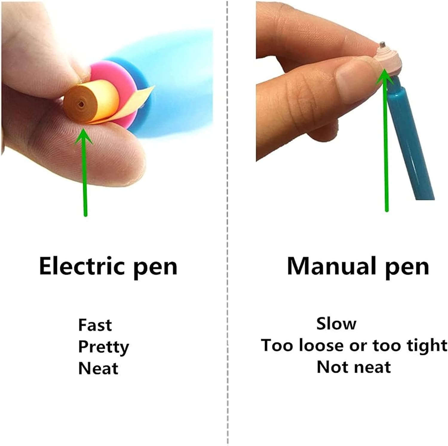 2in1 Quilling Slotted Tool Paper Rolling Electric Pen
