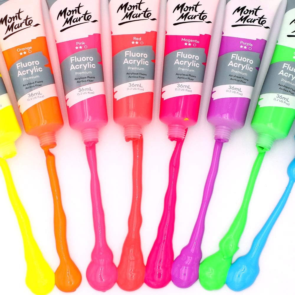 Mont Marte Metallic Acrylic Paint Set - 8pc/12pc/24pc/36pc X 36ml