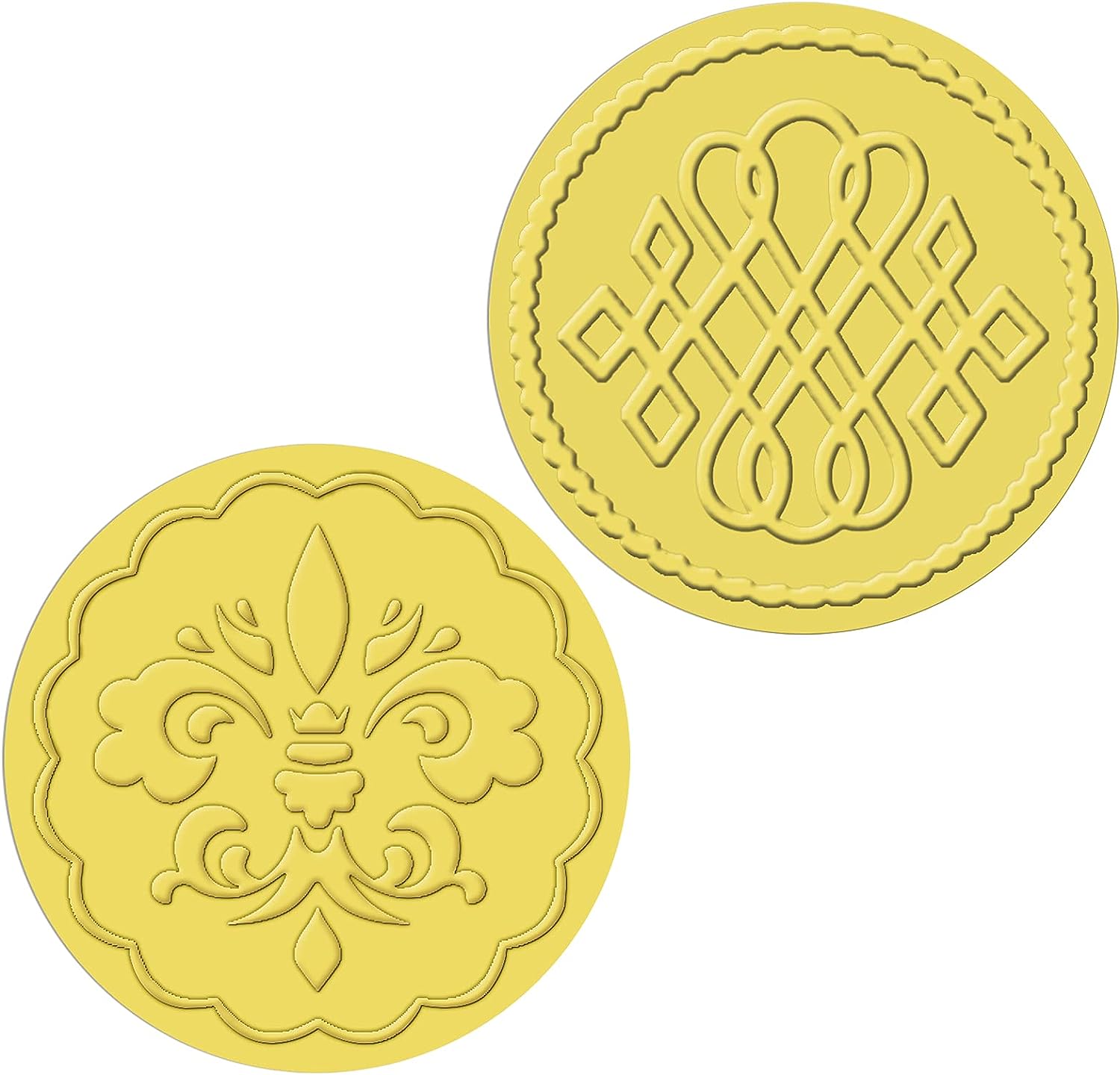 100 Pieces Gold Foil Embossed Wax Envelope Seals