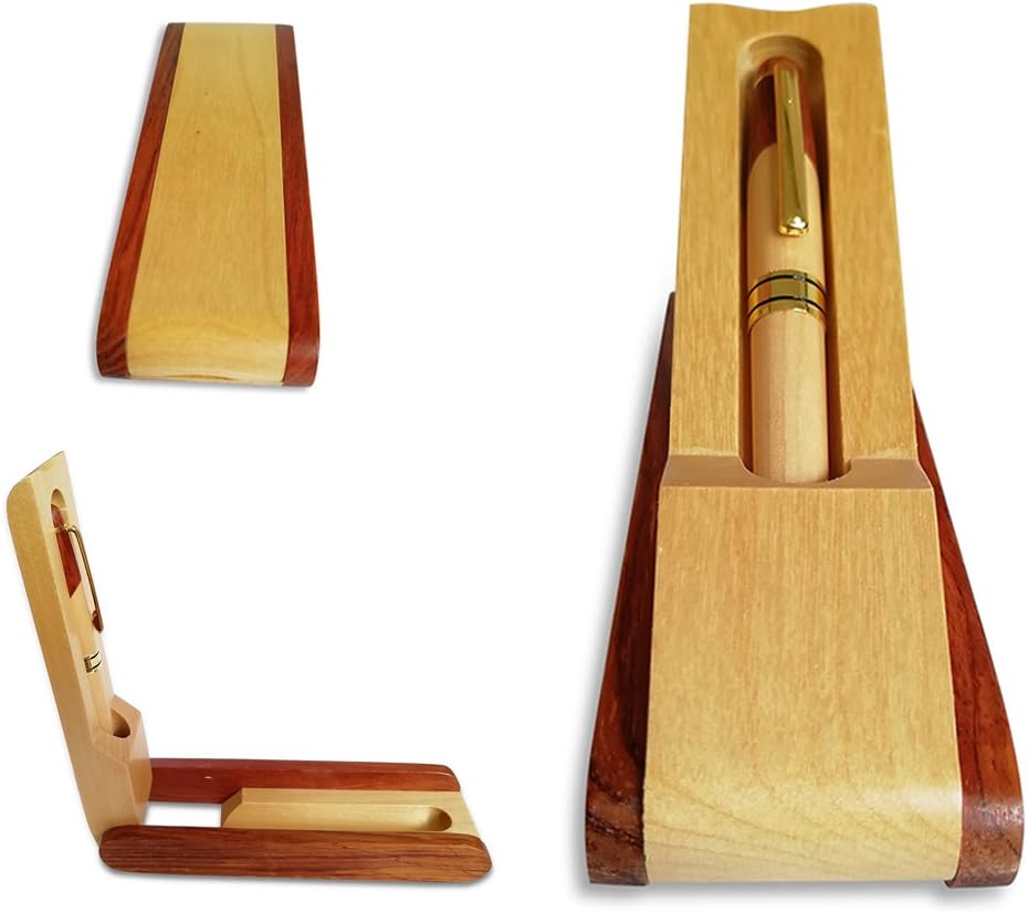 Luxury Wooden Ballpoint Pen Gift Set with Case Display