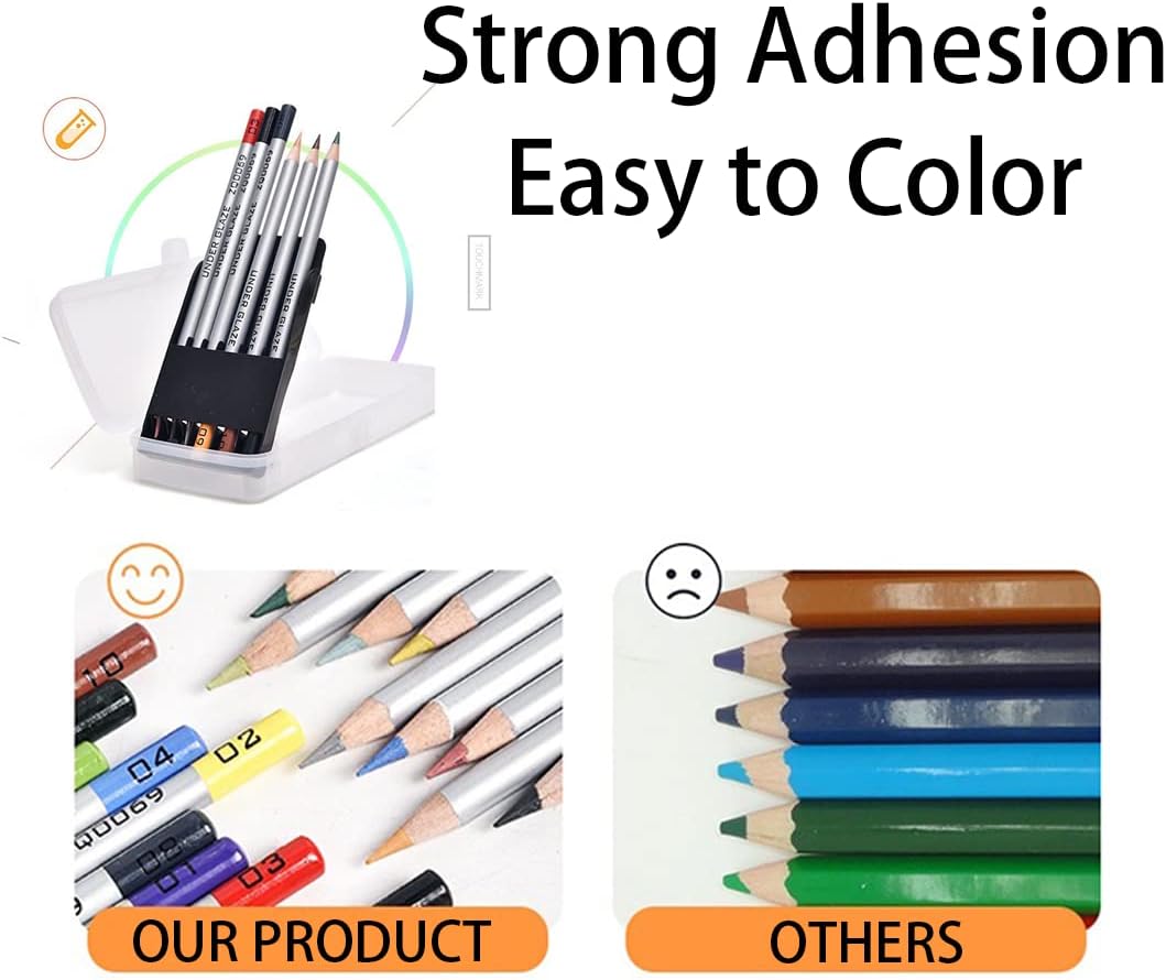 10 Color Underglaze Pencils,Glaze Tools for Pottery