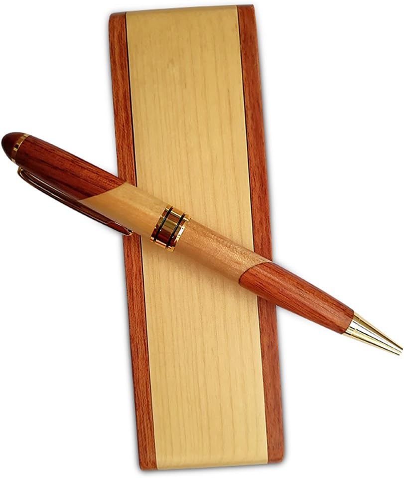 Luxury Wooden Ballpoint Pen Gift Set with Case Display