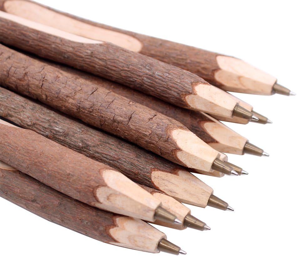 10PCS Handmade Wooden Vintage Original Ecological Wood Ballpoint Pen