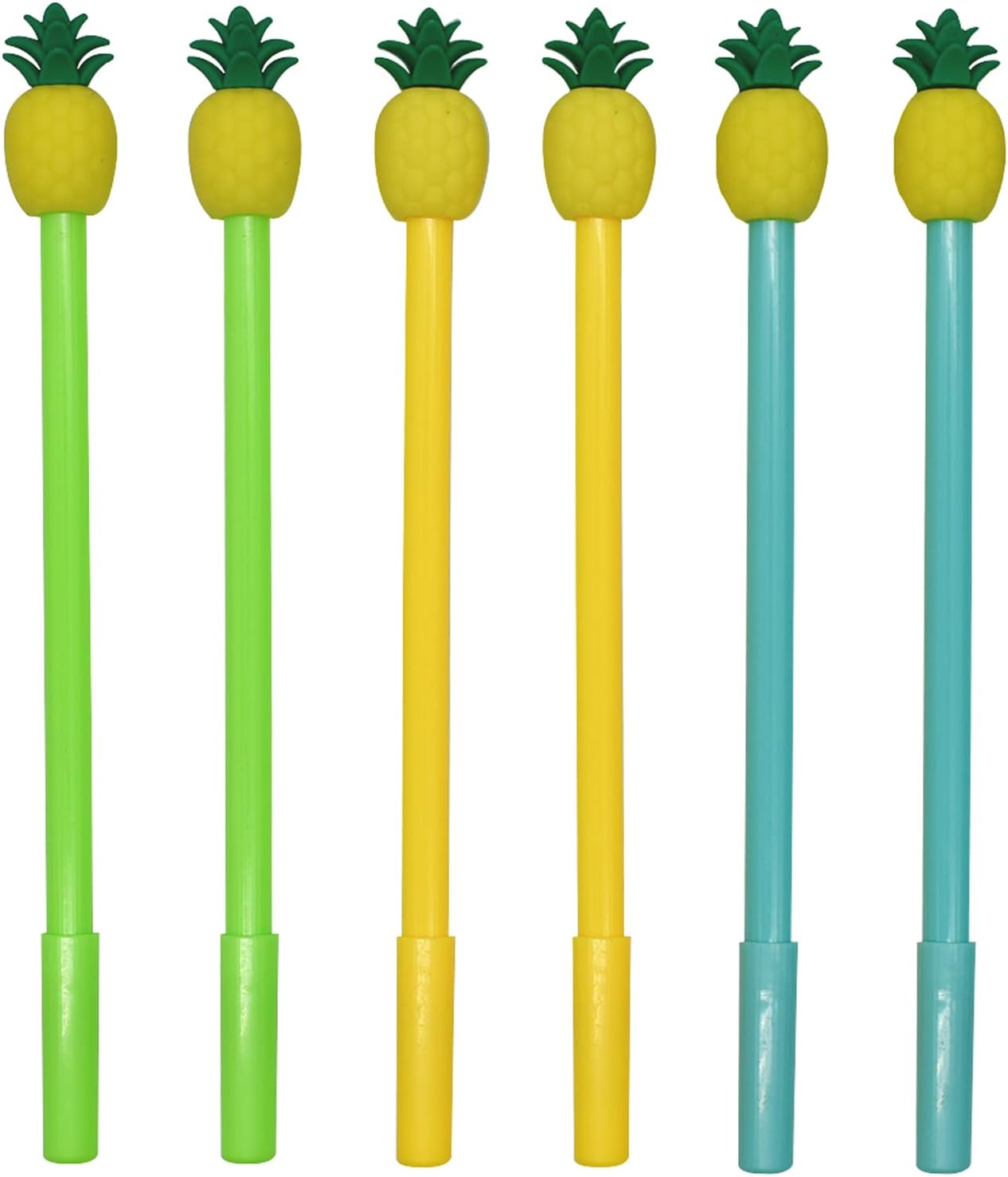 12PCS Cute Pineapple Fruit Gel Pens Black Ink 0.5mm
