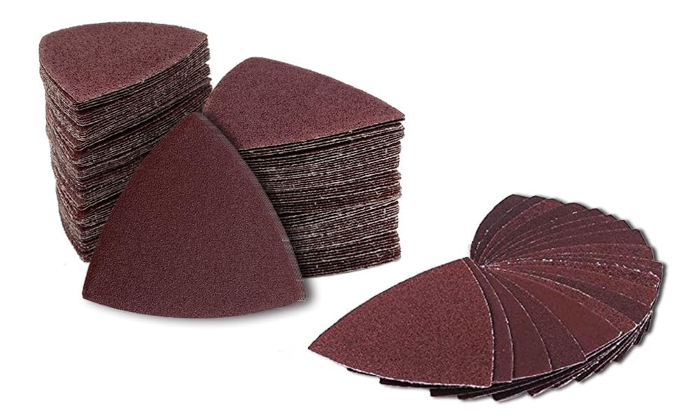 170PCS Hook and Loop Triangle Sandpaper for 3-1/8 Inch