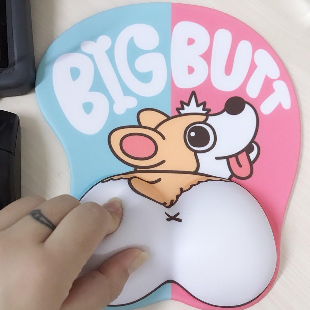 Cute Corgi Dog Butt Anime Mouse Pad with Wrist Support