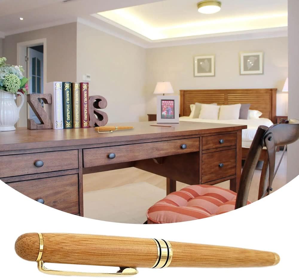 Bamboo Fountain Pen with Gift Pen Holder Case