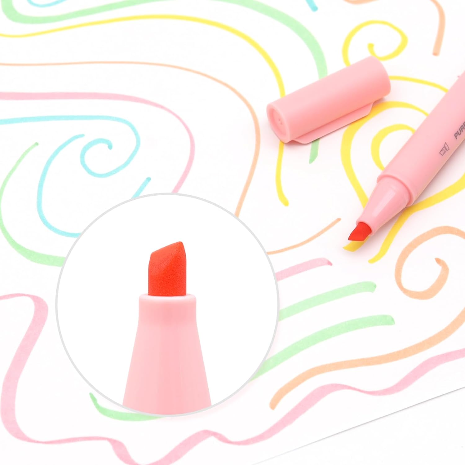 Kaco Aesthetic Highlighters,5 Assorted Macarons Color Bible Markers