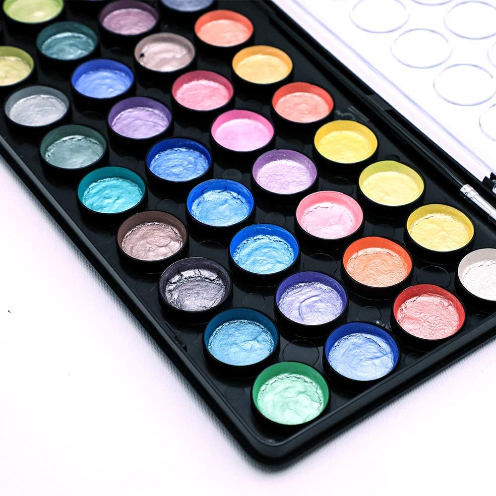 MONT MARTE Signature 36 Metallic Watercolor Set