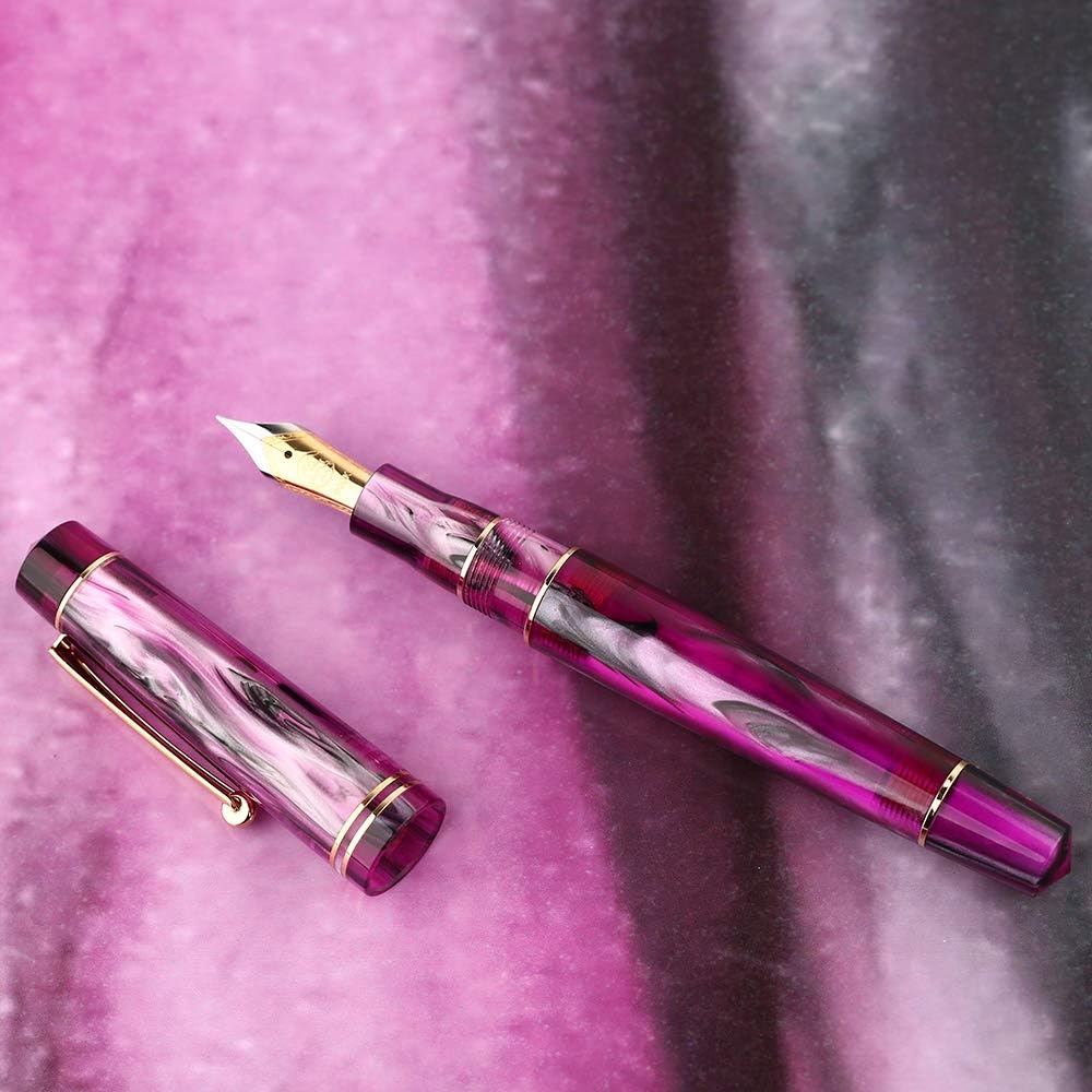 Majohn M800 Acrylic Fountain Pen,Germany Bock Fine Nib