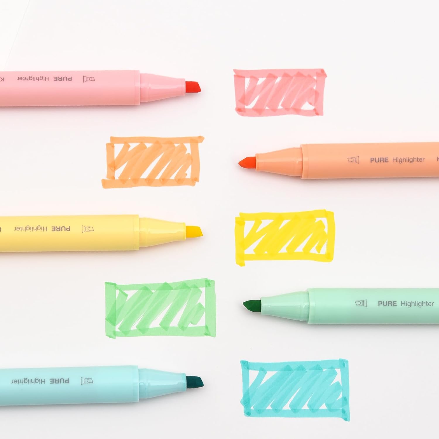 Kaco Aesthetic Highlighters,5 Assorted Macarons Color Bible Markers