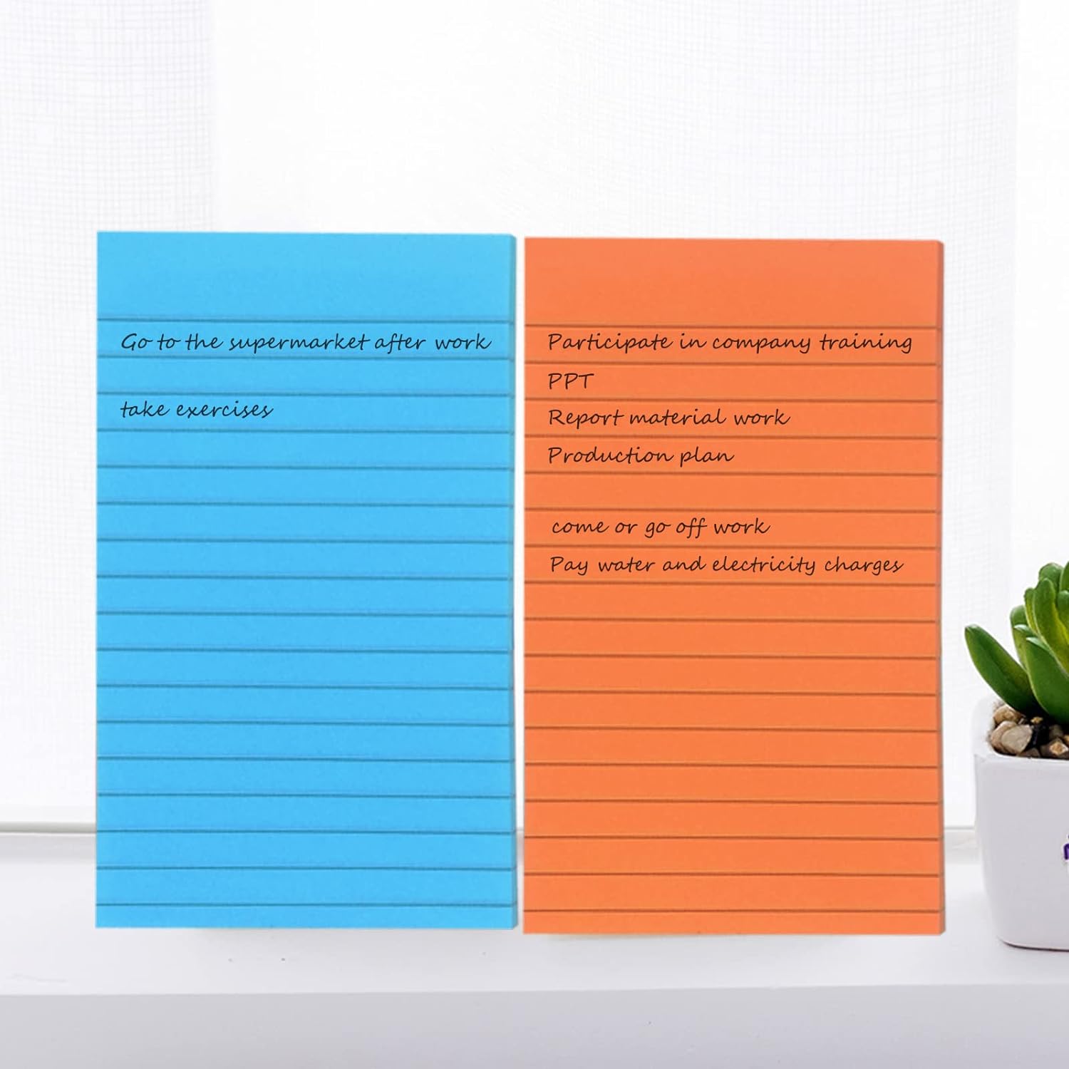 Lined Sticky Notes 4 X 6 Inch,50 Sheets/pad,6 Color