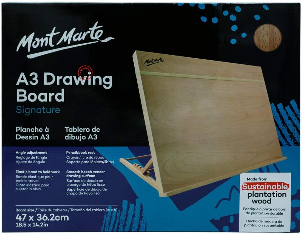 Mont Marte Drawing Board A3 with Elastic Band