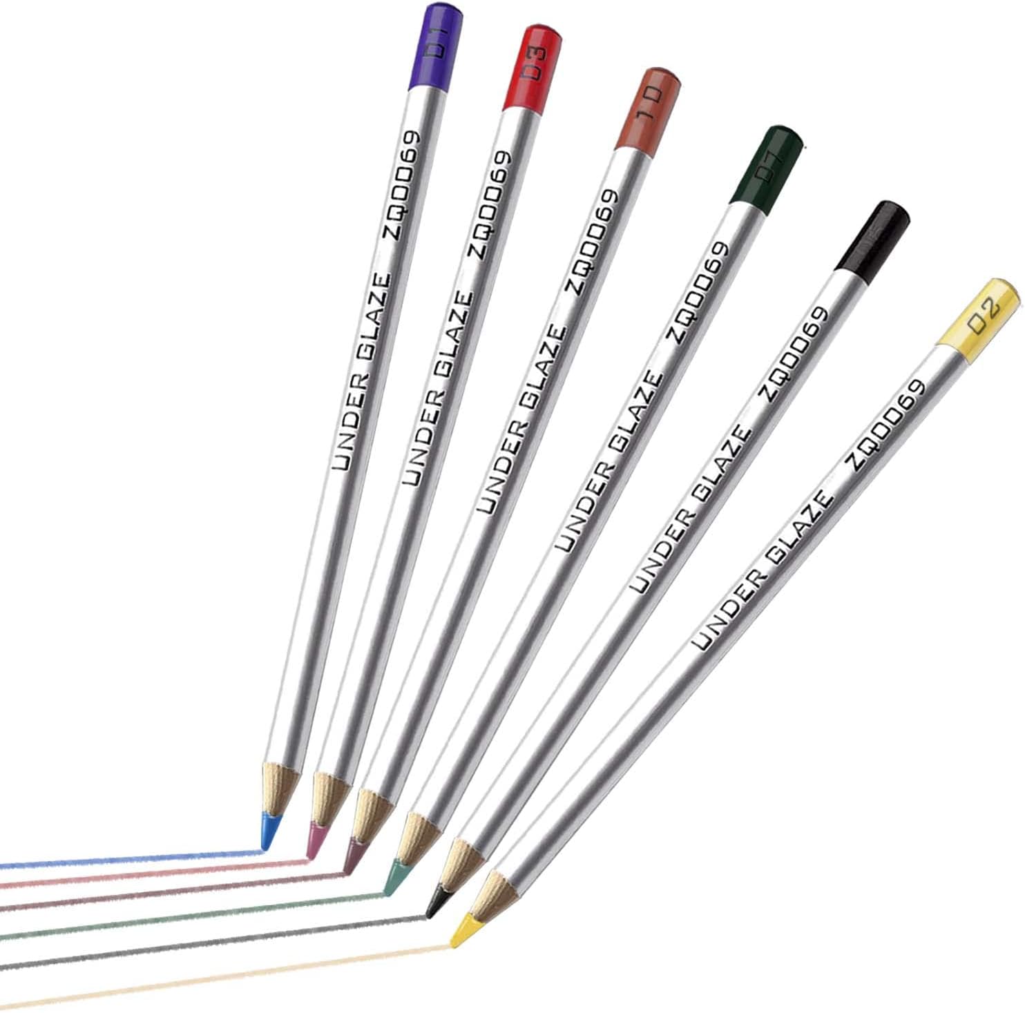 6 Colors Underglaze Pencils for Pottery