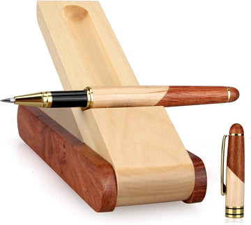 Luxury Wooden Ballpoint Pen Gift Set with Case Display