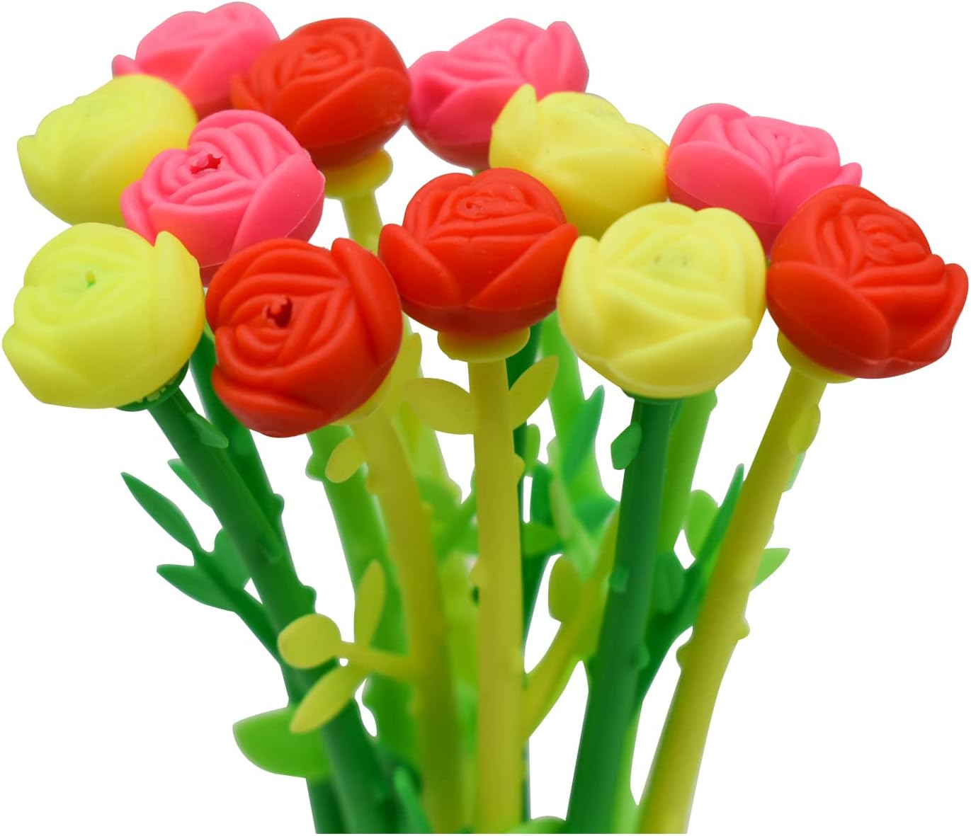 30PCS Fancy Rose Beautiful Floral Gel Pens Black for Kids Girls Women