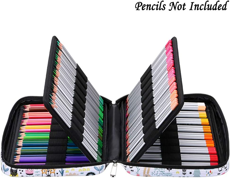 Portable Colored Pencil Case - Holds 166 Pencils or 112 Gel Pens