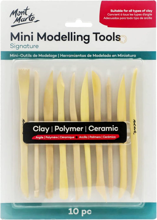 Mont Marte Boxwood Mini Clay Modeling Tools 10 Piece