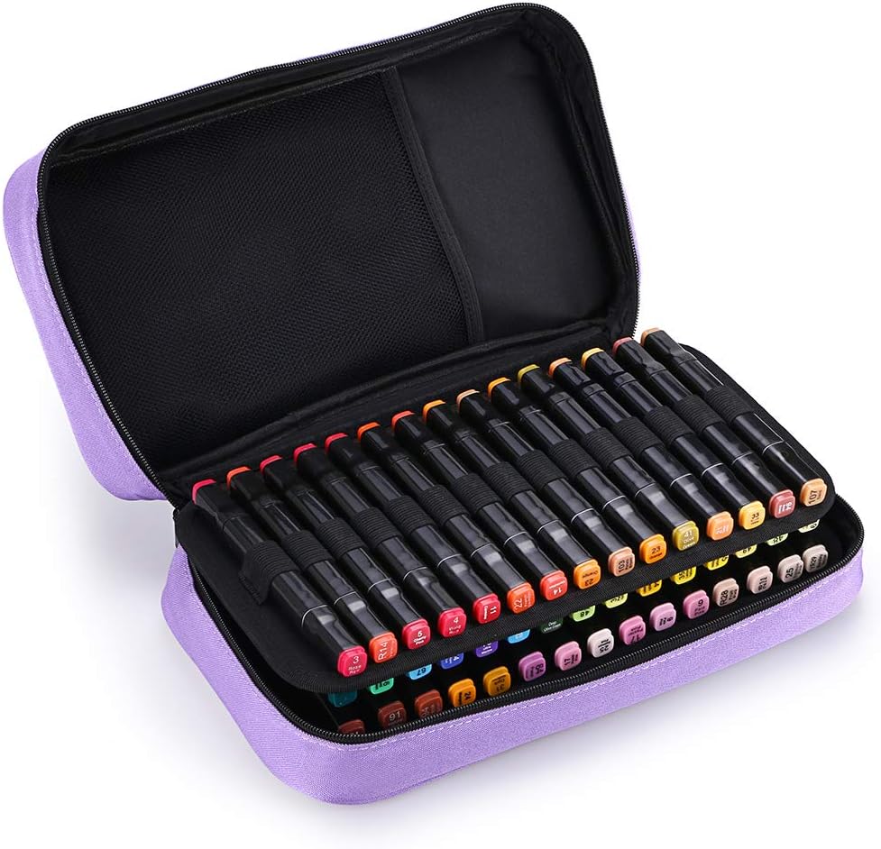 60 Slots Art Marker Pen Carrying Case Lipstick Organizer