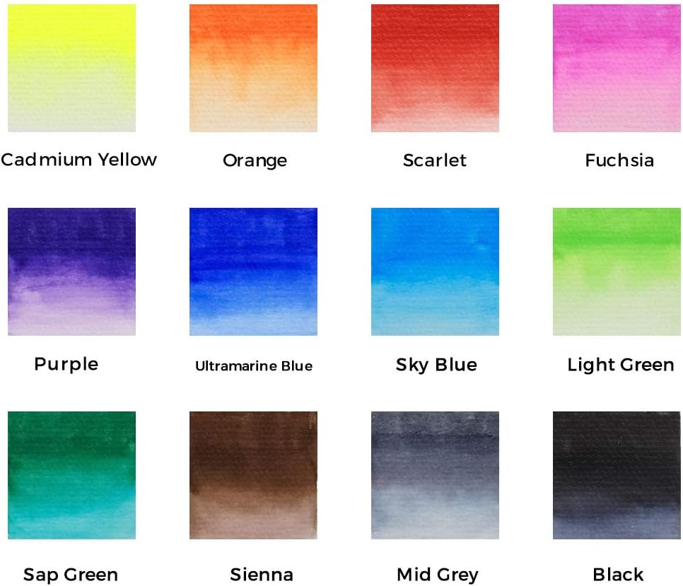 Mont Marte Premium 12 Watercolor Real Brush Pens