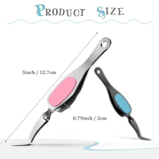 3PCS Curved Tweezers Stainless Steel for DIY Craft Jewelry