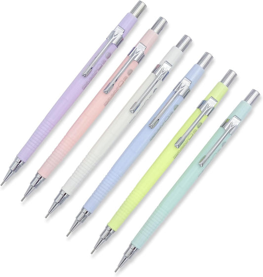 COLNK 6pcs Pastel Art Mechanical Pencil Set 0.5mm