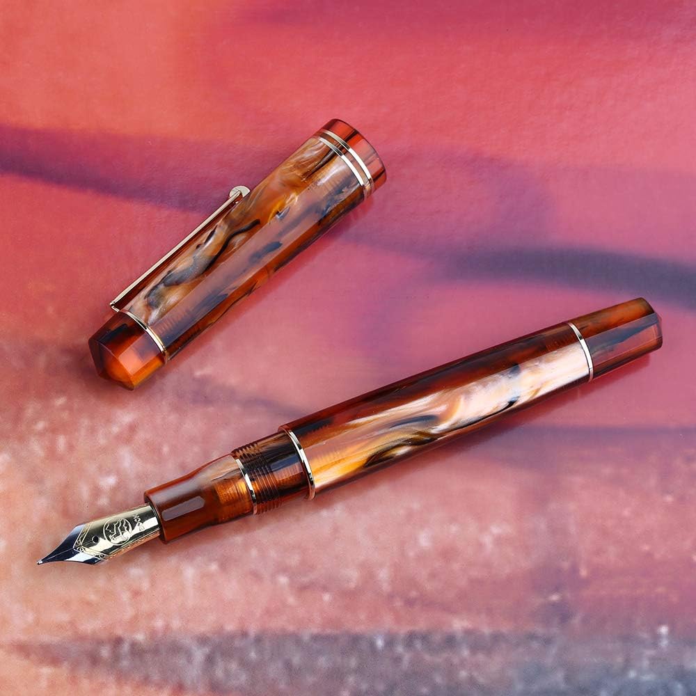 Majohn M800 Acrylic Fountain Pen,Germany Bock Fine Nib