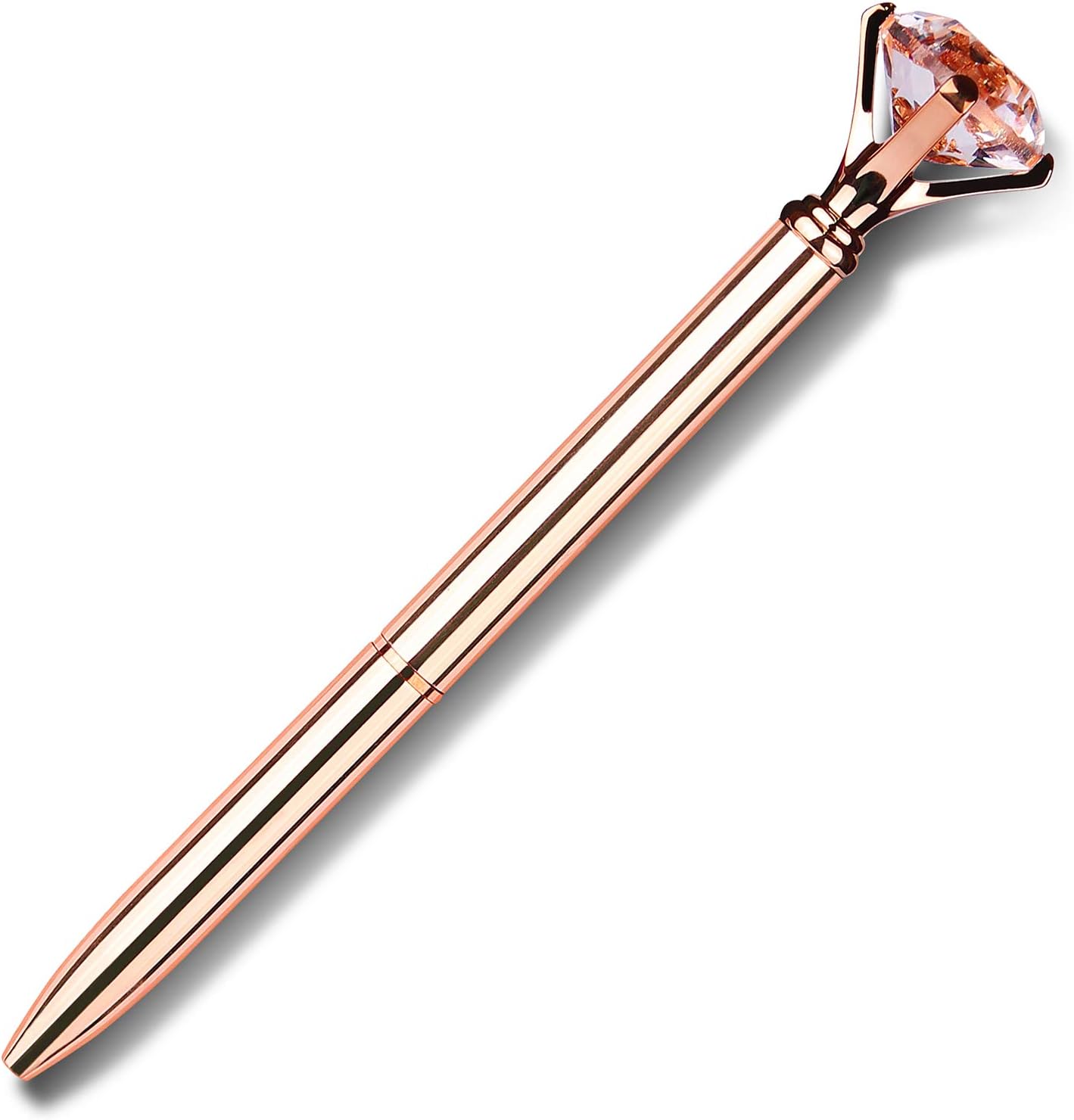 6Pcs Ballpoint Pens Metal Diamond Journaling Gift Pens,Black Ink