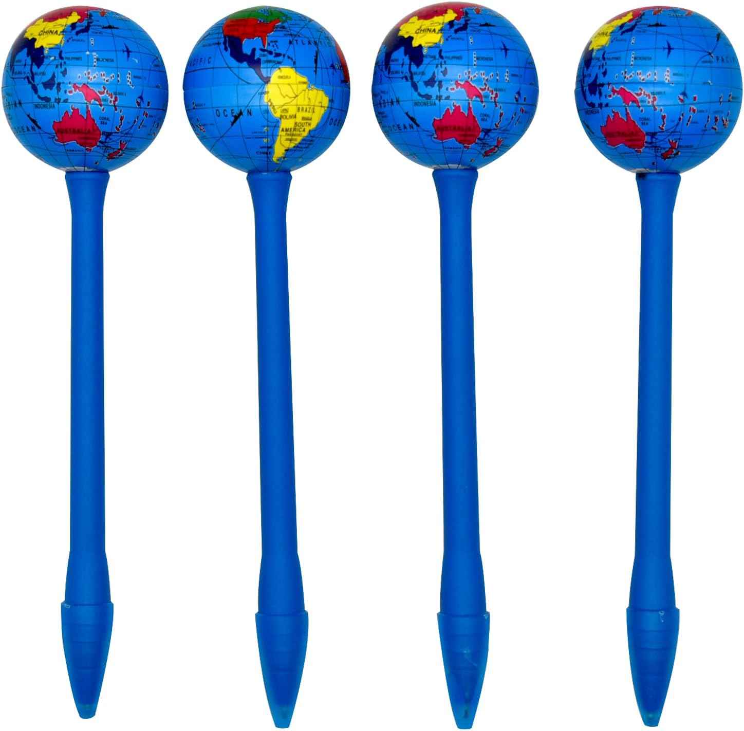 4PCS World Globe Earth Tellurion Ballpoint Pens Black Ink