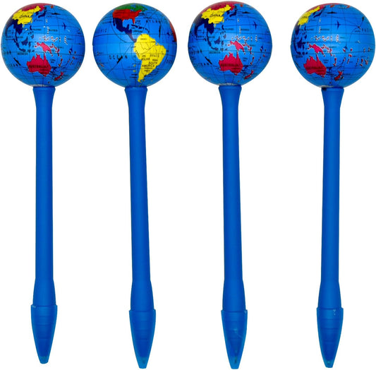 4PCS World Globe Earth Tellurion Ballpoint Pens 1.0MM Black Ink