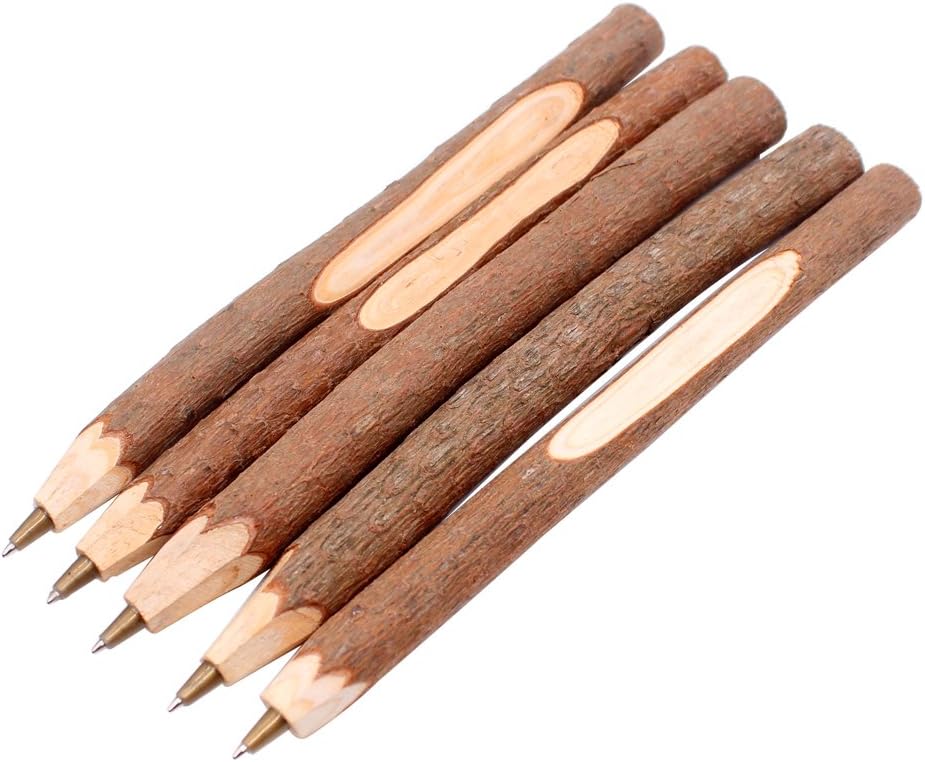 10PCS Handmade Wooden Vintage Original Ecological Wood Ballpoint Pen
