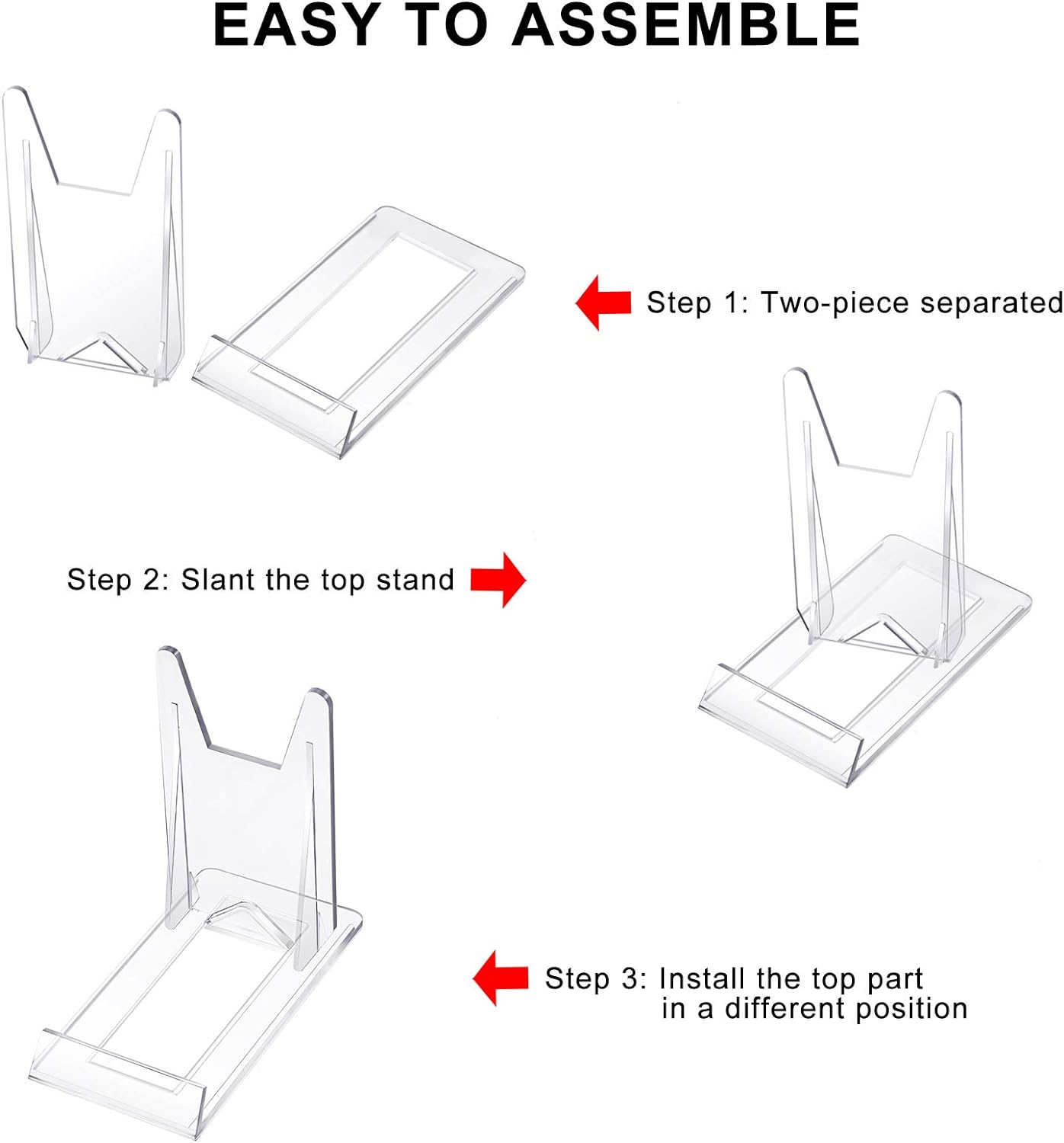 10pcs Mini Acrylic Plate Stands Picture Display Holder