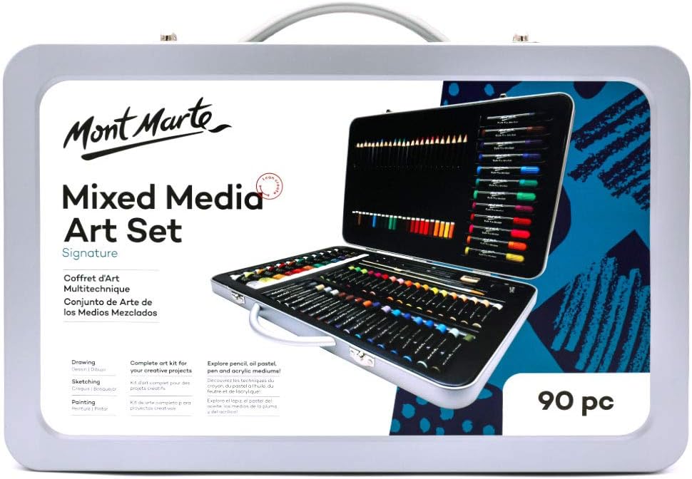 Mont Marte 90-Piece Premium Art Set with Aluminium Case