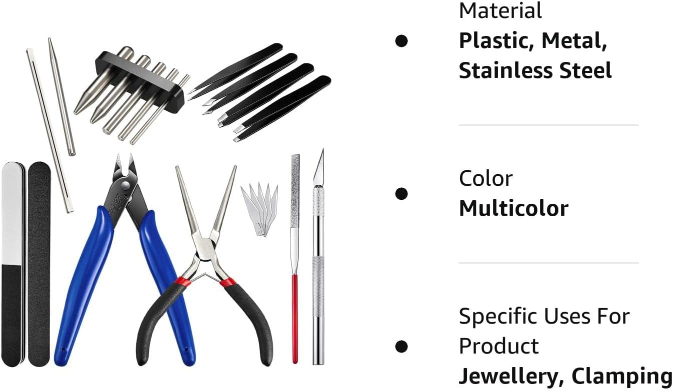 17Pcs Metal Puzzle DIY Tool Set Tab Edge Cylinder Cone Shape Bending