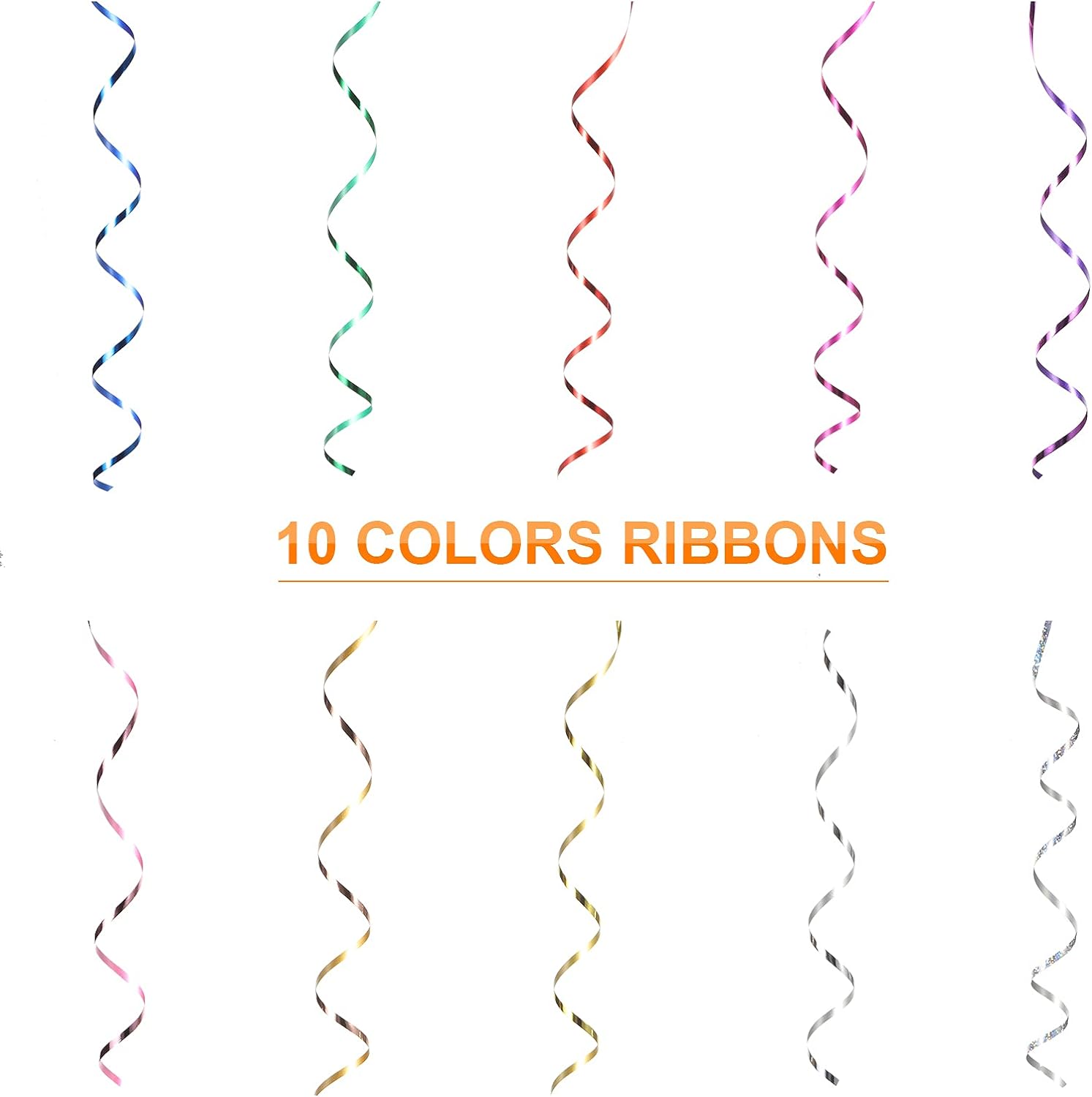 31.5 Inch x 100 Ft Gift Cellophane Wrap Roll with Colorful Curling Ribbon