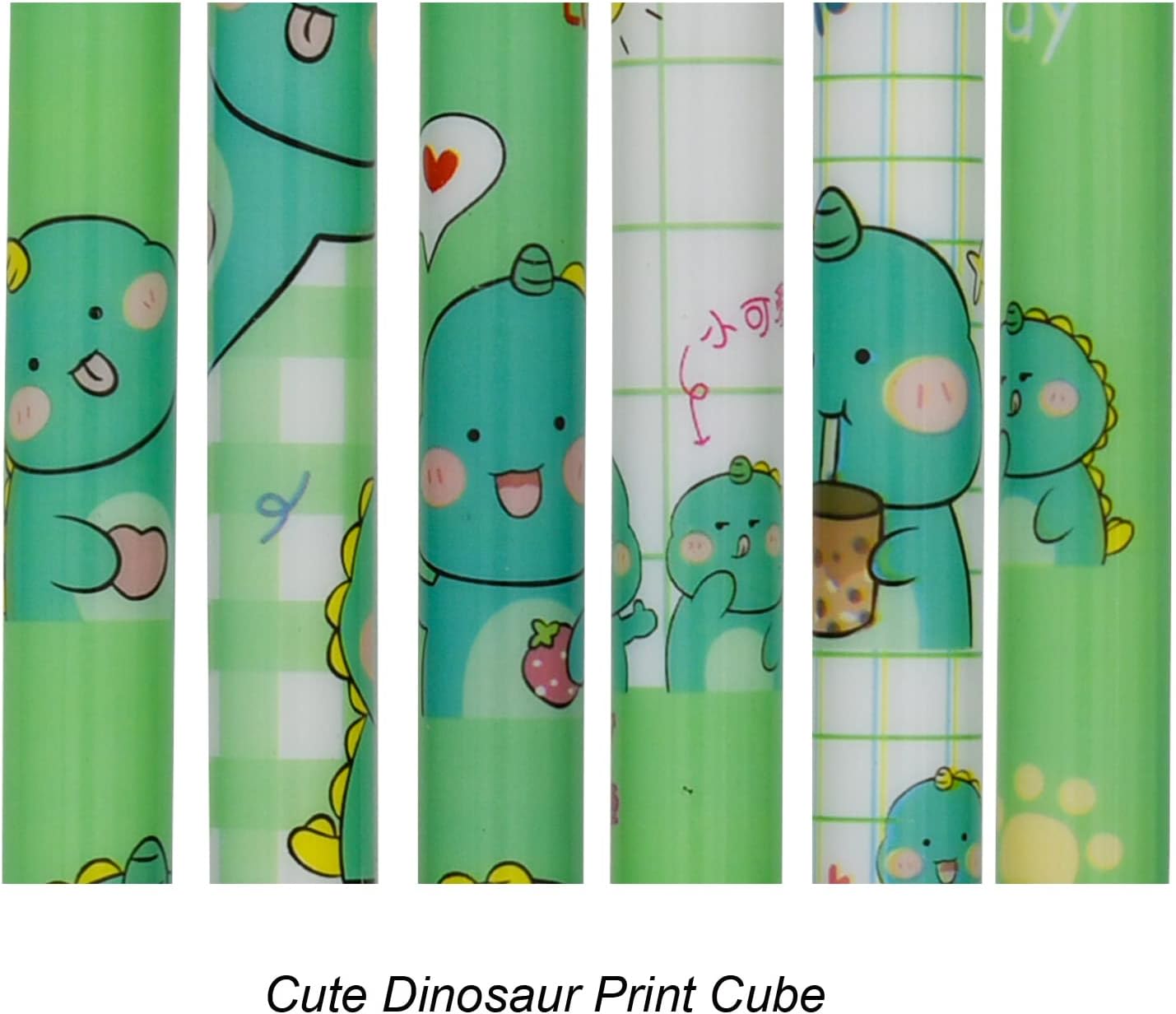 12PCS Cute Dinosaur Retractable Gel Pens For Kids School Supplies