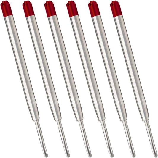 6pcs Ballpoint Pen Refills,1mm Medium Tip,Black Blue Red - TTpen