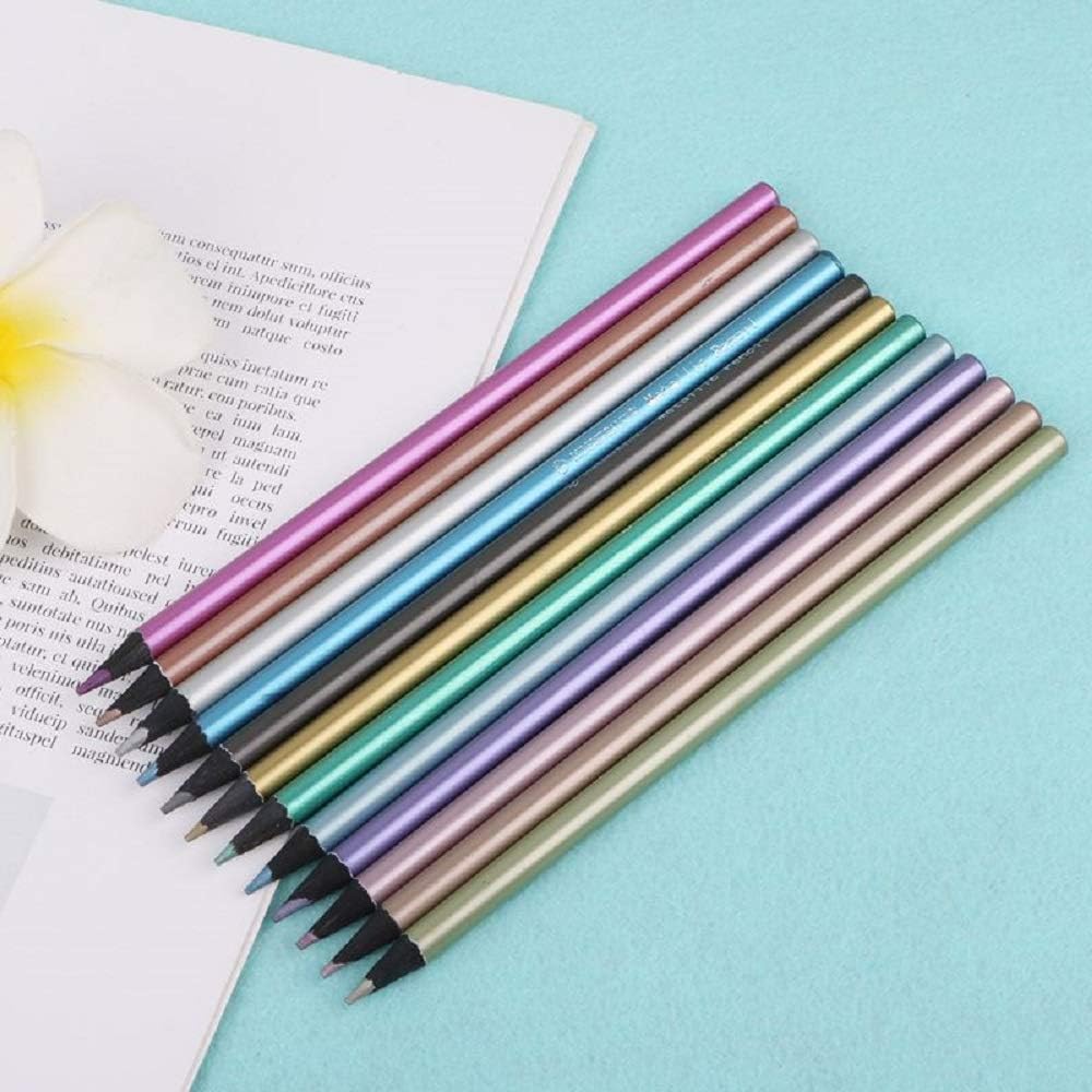 12pcs Metallic Colored Drawing Pencils