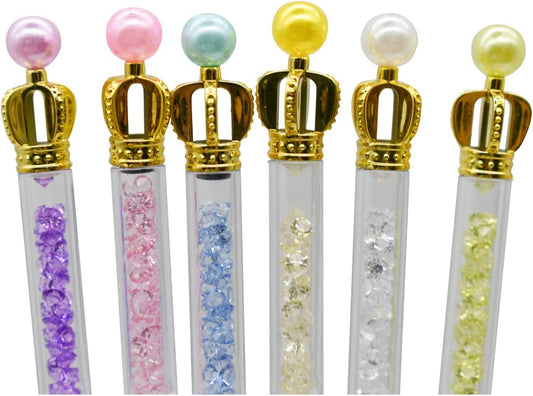 12PCS Fancy Floral Crown Gel Pens 0.5mm Black Ink