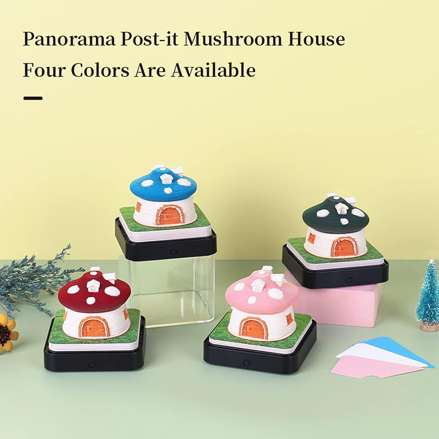 2024 Time Piece Mushroom Calendar Memo Pad with LED Lights