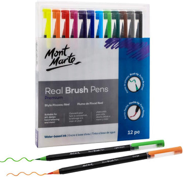 Mont Marte Premium 12 Watercolor Real Brush Pens