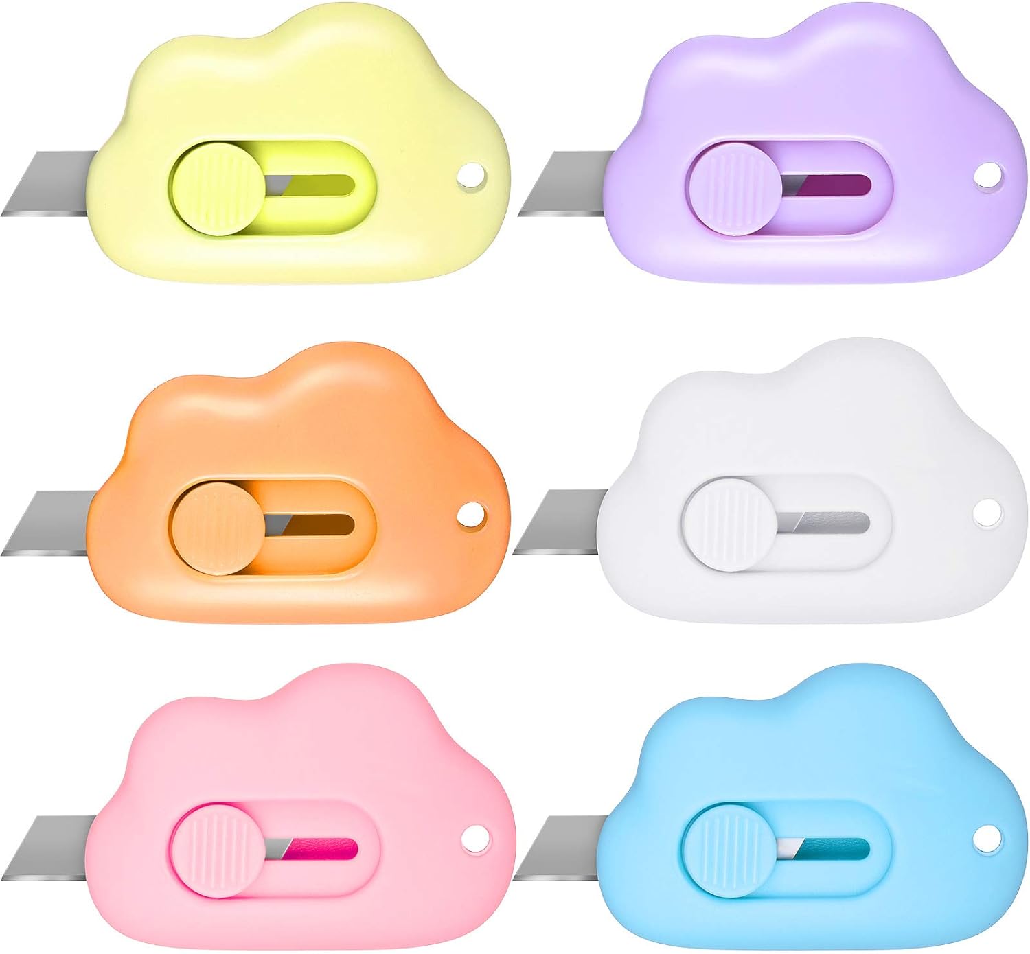 Cloud Mini Box Cutter 6 Pieces Mini Utility Knives Cloud Shaped Box Cutters