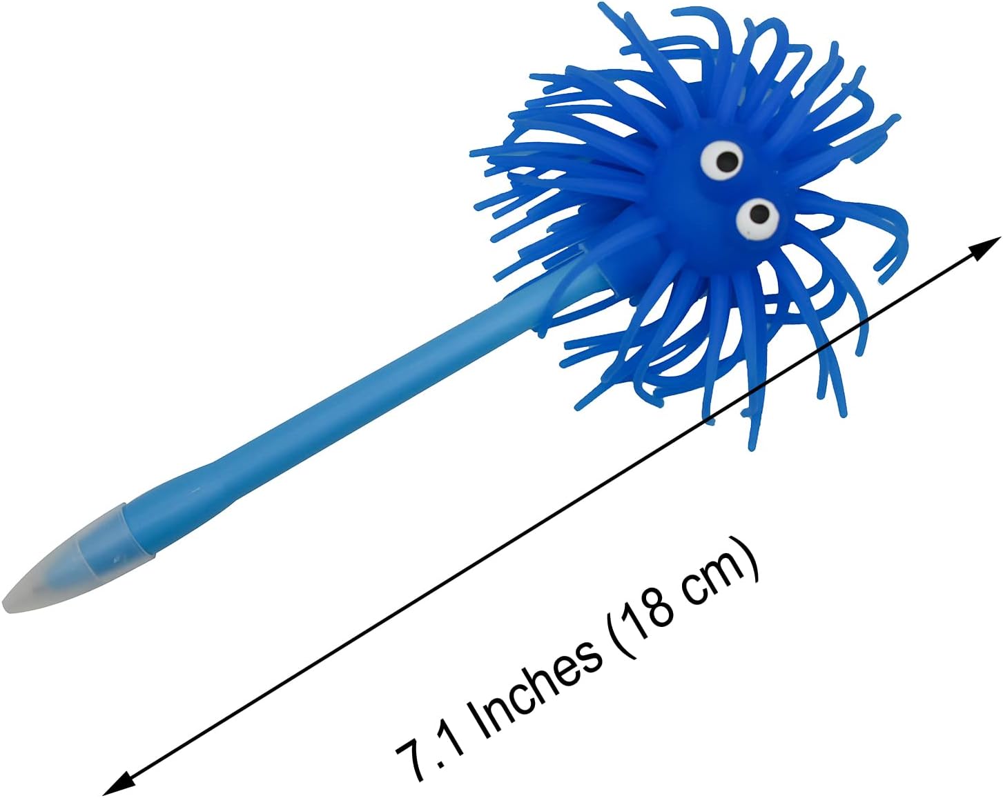 6 PCS Cute Sea Urchin Shaped Pens Soft Rubber Ballpoint Pens