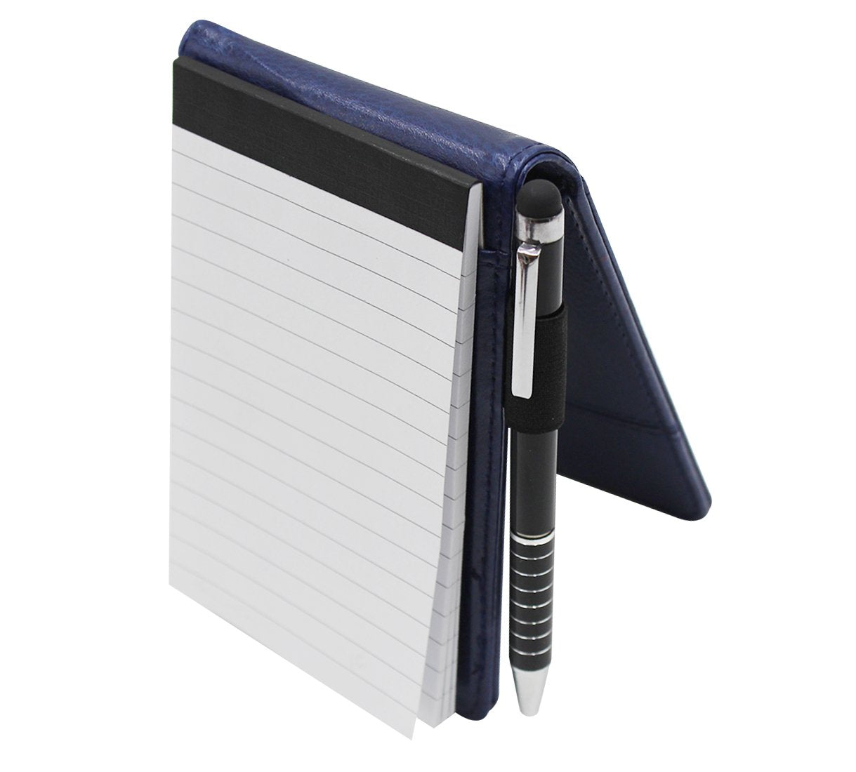 A7 Pocket PU Leather Mini Notepad with Calculator Ballpoint Pen Holder