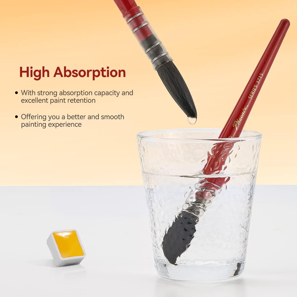 4PCS Watercolor Synthetic Squirrel Hair Paint Brushes Kit