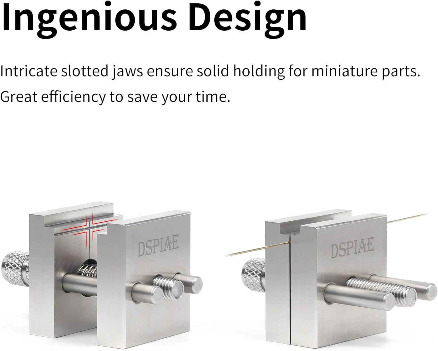 DSPIAE Stainless Steel Precision Mini Vise Grip Width 0.88inch - 0.22inch (AT-MV)