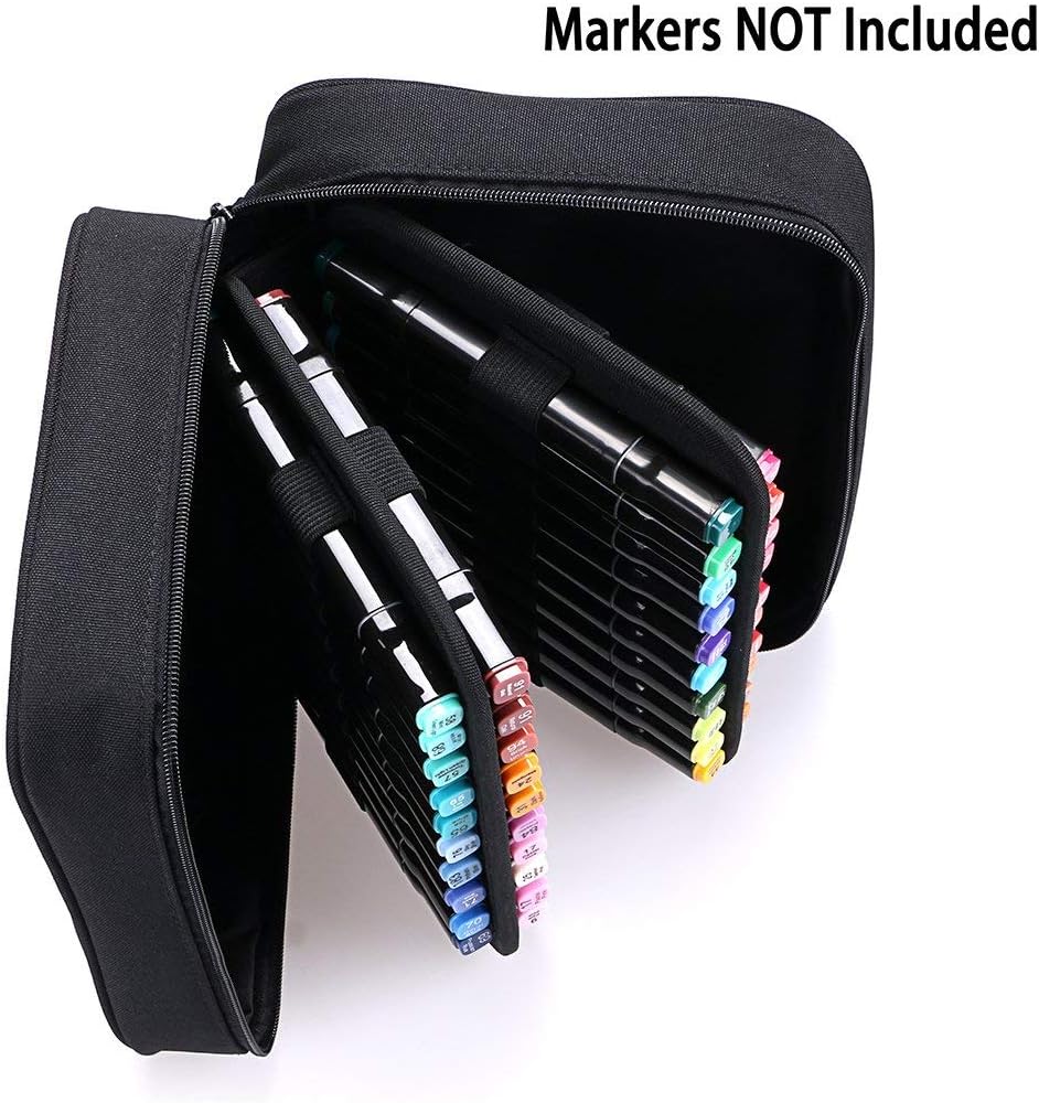 40 Slots Art Marker Carrying Case Lipsticks Organizer Black