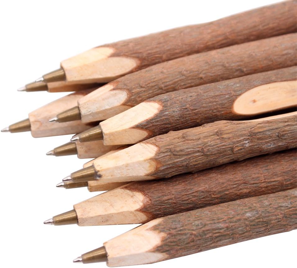 10PCS Handmade Wooden Vintage Original Ecological Wood Ballpoint Pen
