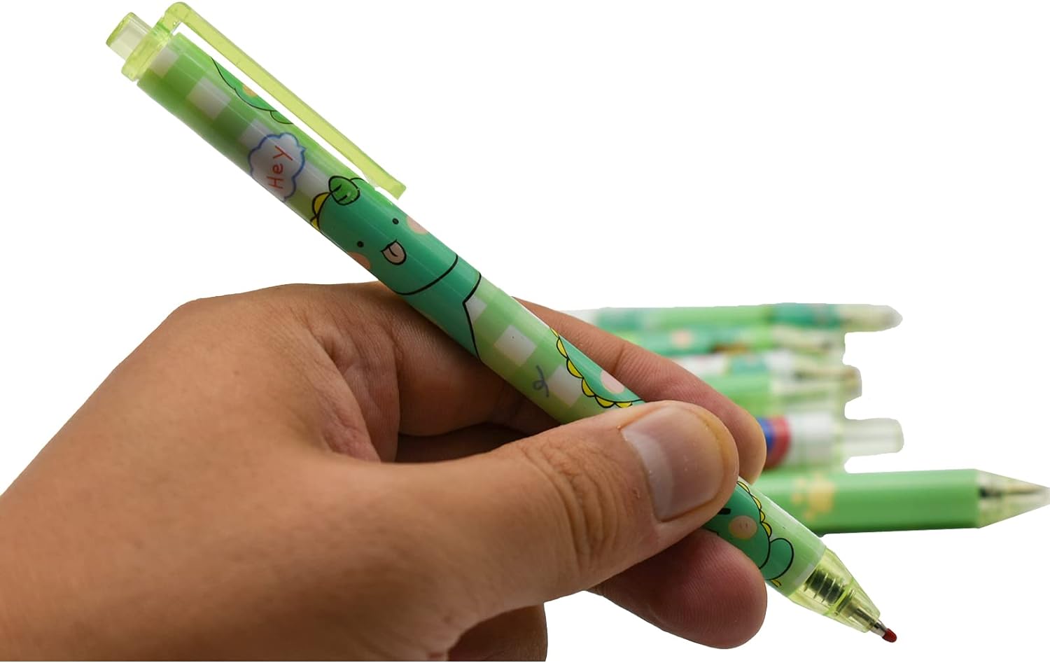 12PCS Cute Dinosaur Retractable Gel Pens For Kids School Supplies